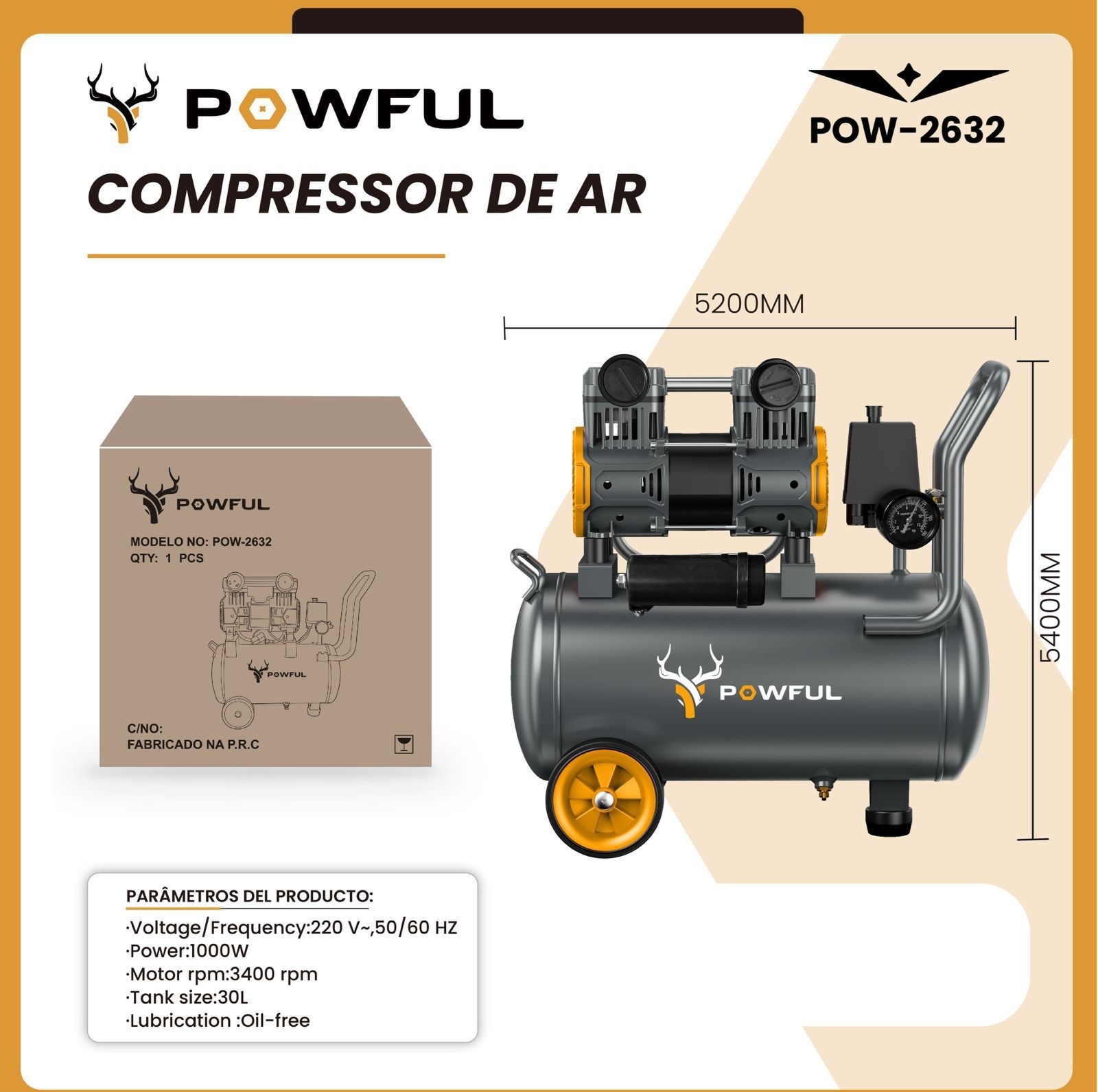 COMPRESORA DE AIRE 30 Litros