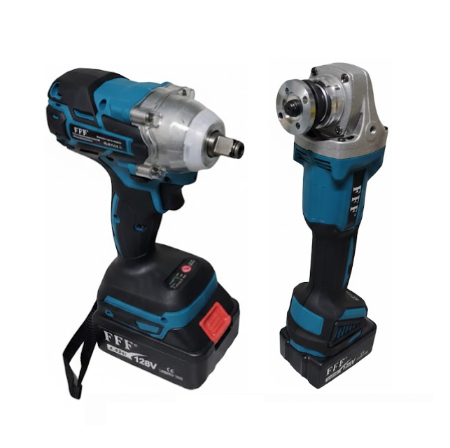 LLAVE DE IMPACTO (1/2") + AMOLADORA INALÁMBRICA 380 NM - 20V